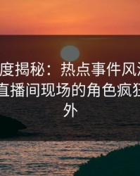 黑料深度揭秘：热点事件风波背后，网红在直播间现场的角色疯狂令人意外